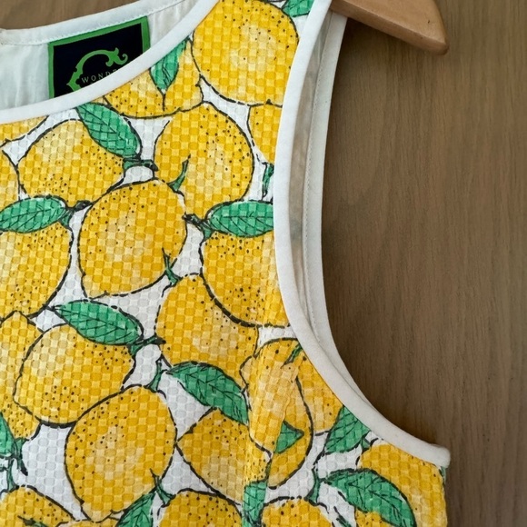 C. Wonder Preppy Tik Tok Lemon Shift Dress / size 10 - Picture 5 of 14